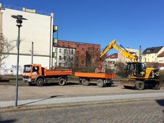 Umbau Parkplatz Fürstenberger Straße Baustelle